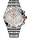 Breitling Chronomat B01 42 Steel & 18k red gold - Silver (watches)